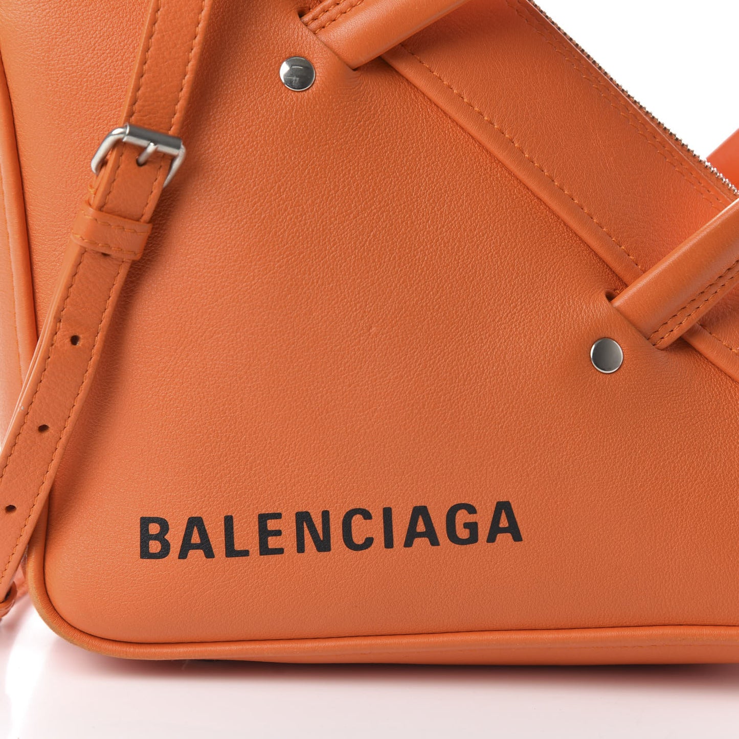 Calfskin S Triangle Duffle Orange