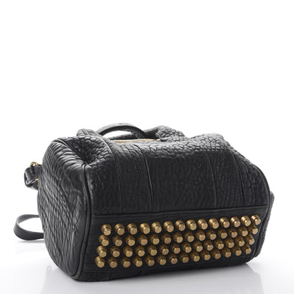 Alexander Wang Pebbled Lambskin Rockie Black Gold Hardware 4 of 11