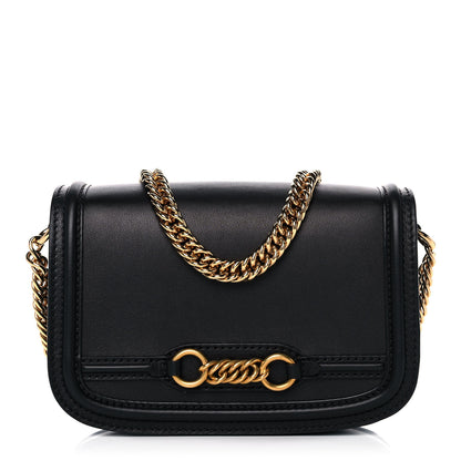 Burberry Soft Calfskin Link Flap Crossbody Black 1 of 12