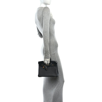 Hermes Togo Shiny Niloticus Crocodile Birkin Touch 25 Black 2 of 11
