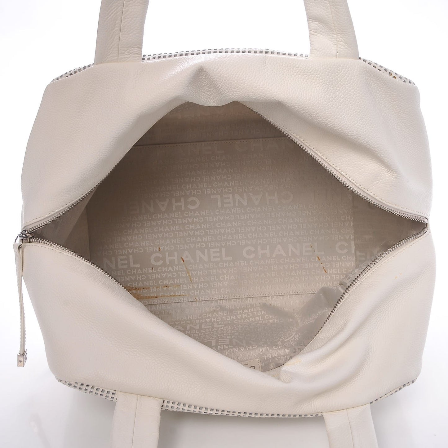 Caviar Perforated Bowler White