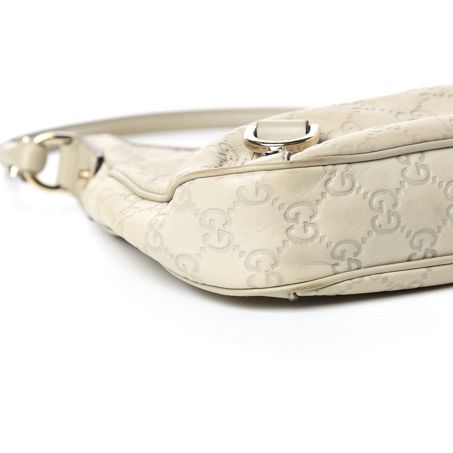 Guccissima Medium Abbey D Ring Hobo Off White