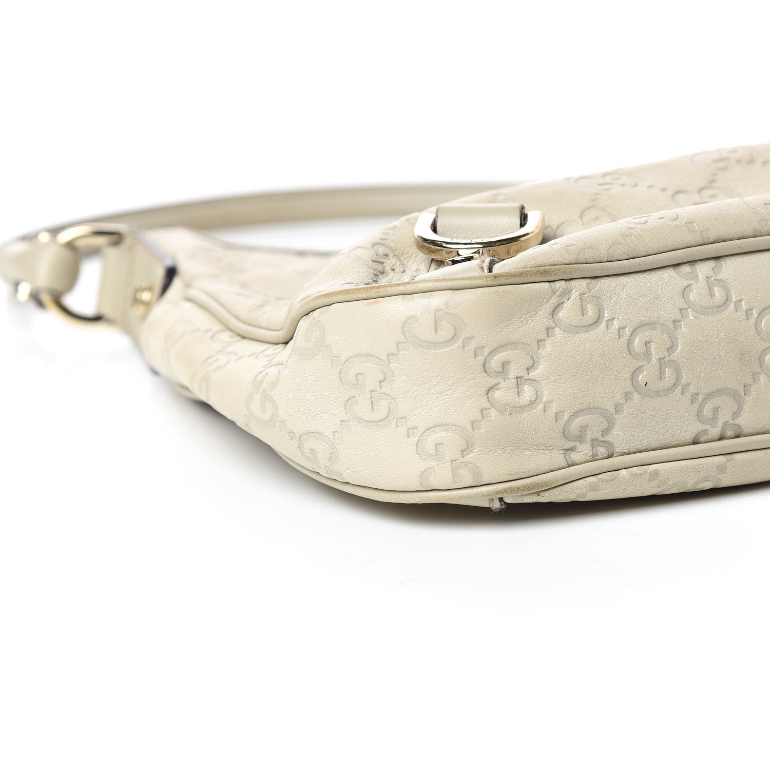 Gucci Guccissima Medium Abbey D Ring Hobo Off White 5 of 11