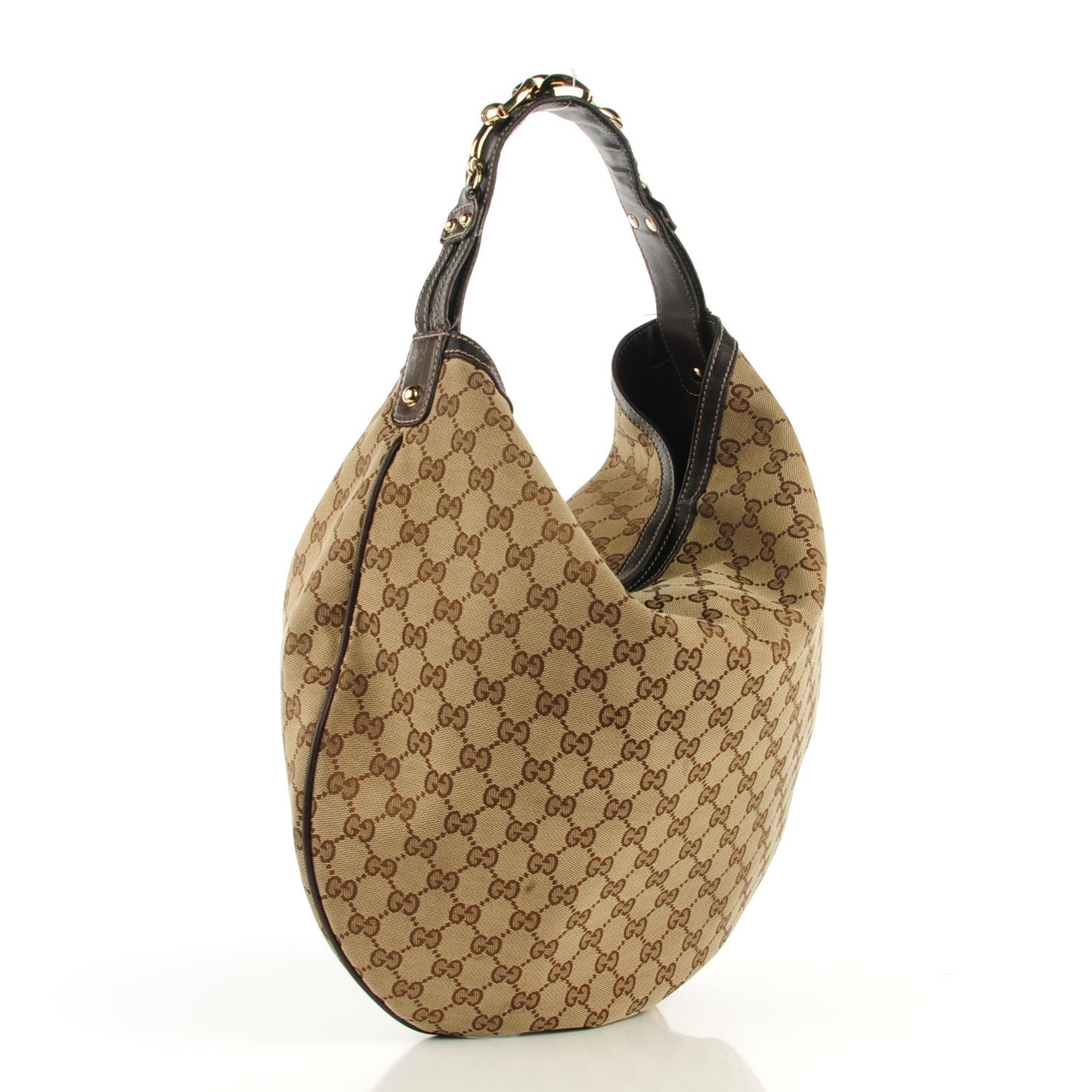Monogram Large Wave Hobo Dark Brown