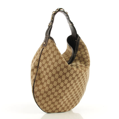 Gucci Monogram Large Wave Hobo Dark Brown 2 of 9