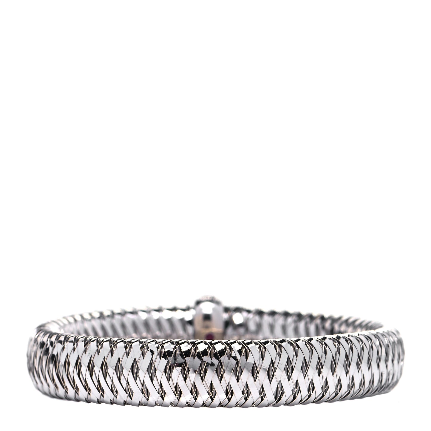 18K White Gold Diamond Medium Primavera Bangle Bracelet