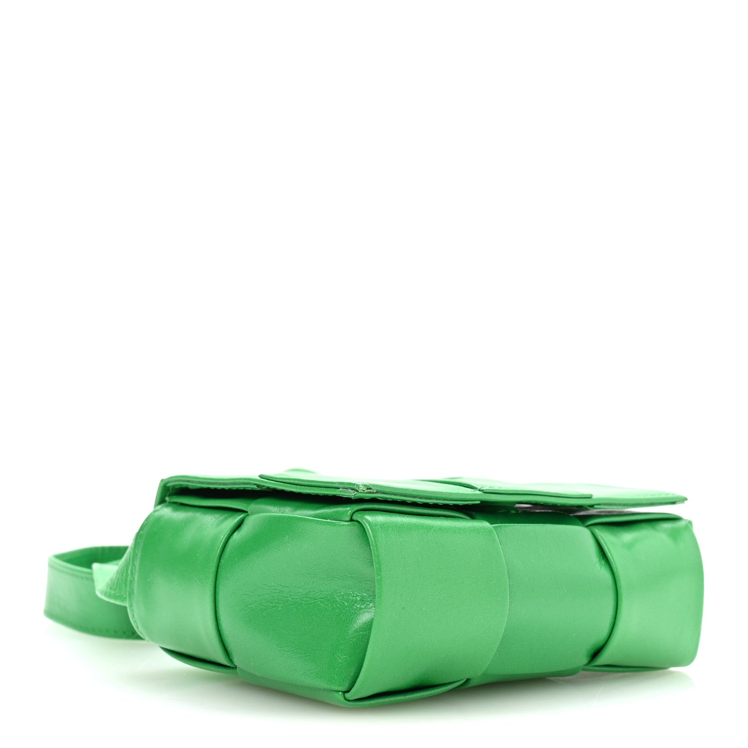 Bottega Veneta Crinkled Lambskin Maxi Intrecciato Extra Mini Cassette Crossbody Bag Parakeet 3 of 9