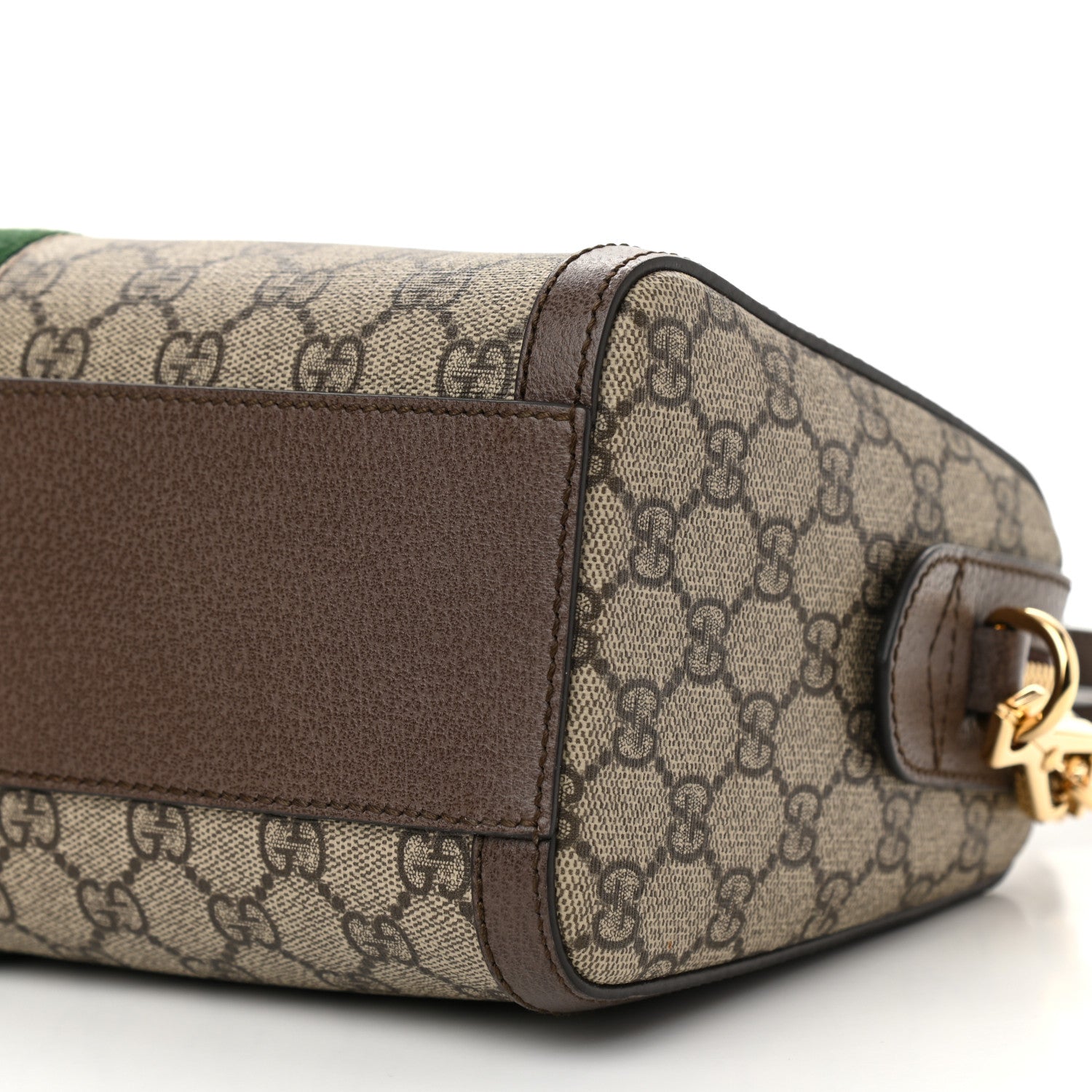 Gucci GG Supreme Monogram Web Medium Ophidia Boston Brown 10 of 10
