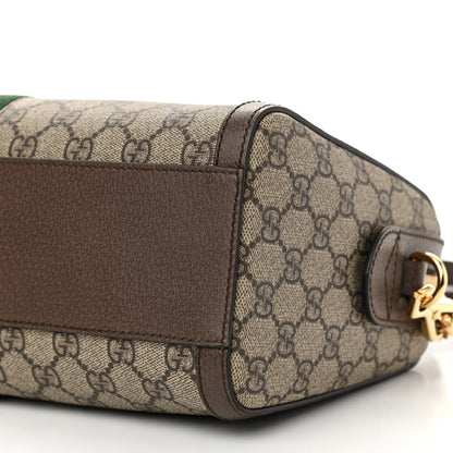 Gucci GG Supreme Monogram Web Medium Ophidia Boston Brown 10 of 10