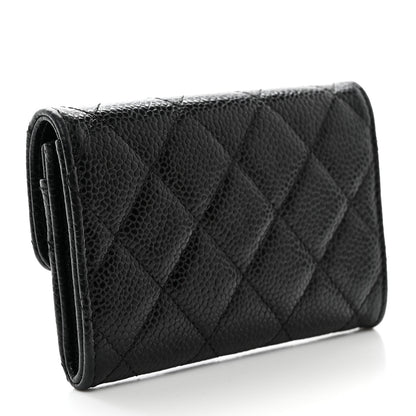 Chanel Caviar Quilted Flap Card Holder Black 3 of 9