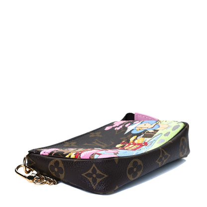Louis Vuitton Monogram 2021 Christmas Animation Japanese Garden Mini Pochette Accessories Wisteria Pink 3 of 6
