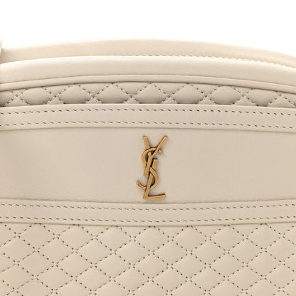 Saint Laurent Lambskin Quilted Victoire Camera Bag Blanc Vintage 8 of 11