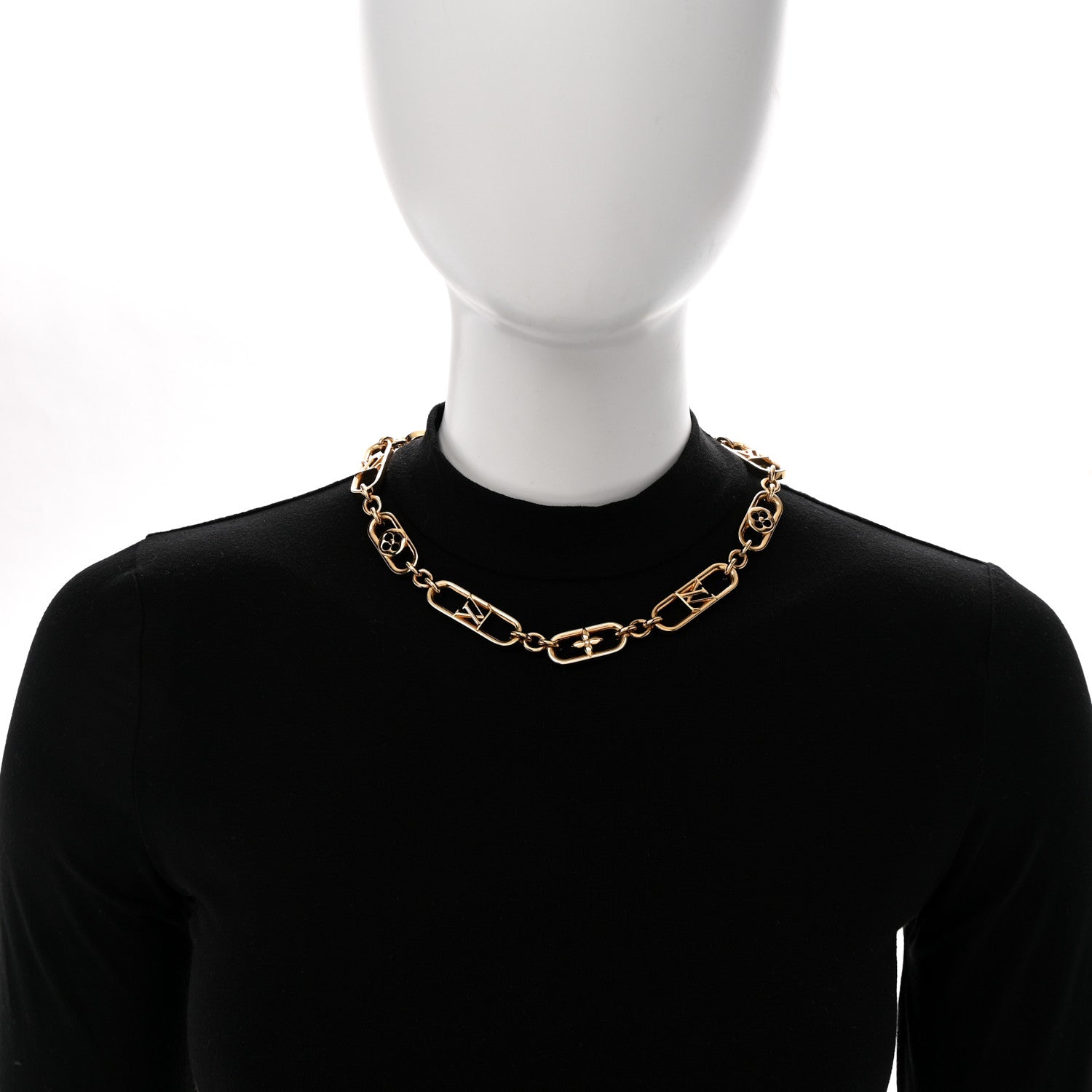 Louis Vuitton Metal My LV Chain Necklace Gold 2 of 6