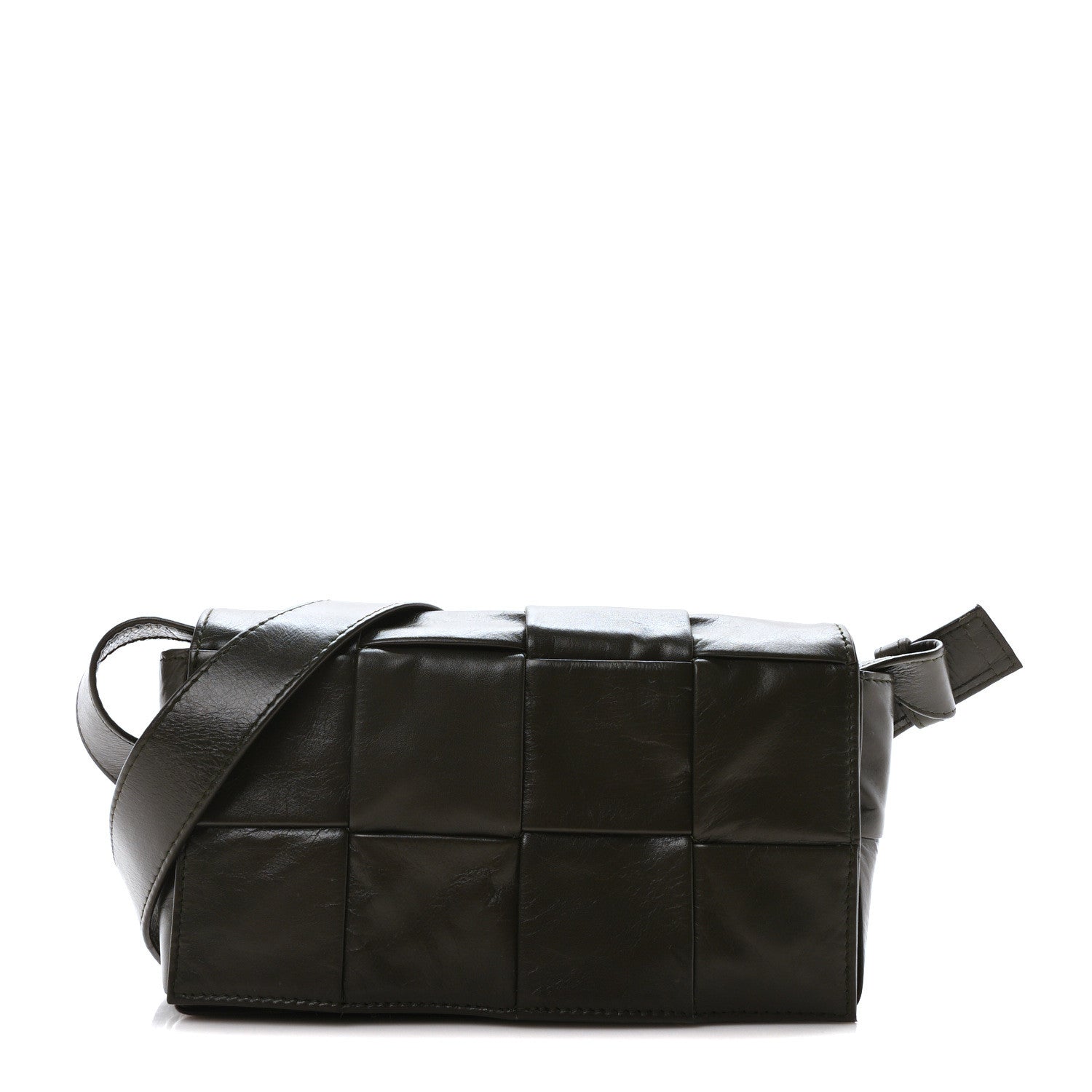 Bottega Veneta Paper Calfskin Intrecciato Cassette Belt Bag Crocodile 1 of 10