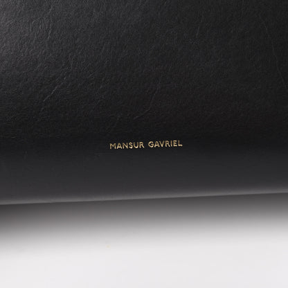 Mansur Gavriel Smooth Calfskin Large Shopping Tote Black Argento 7 of 17
