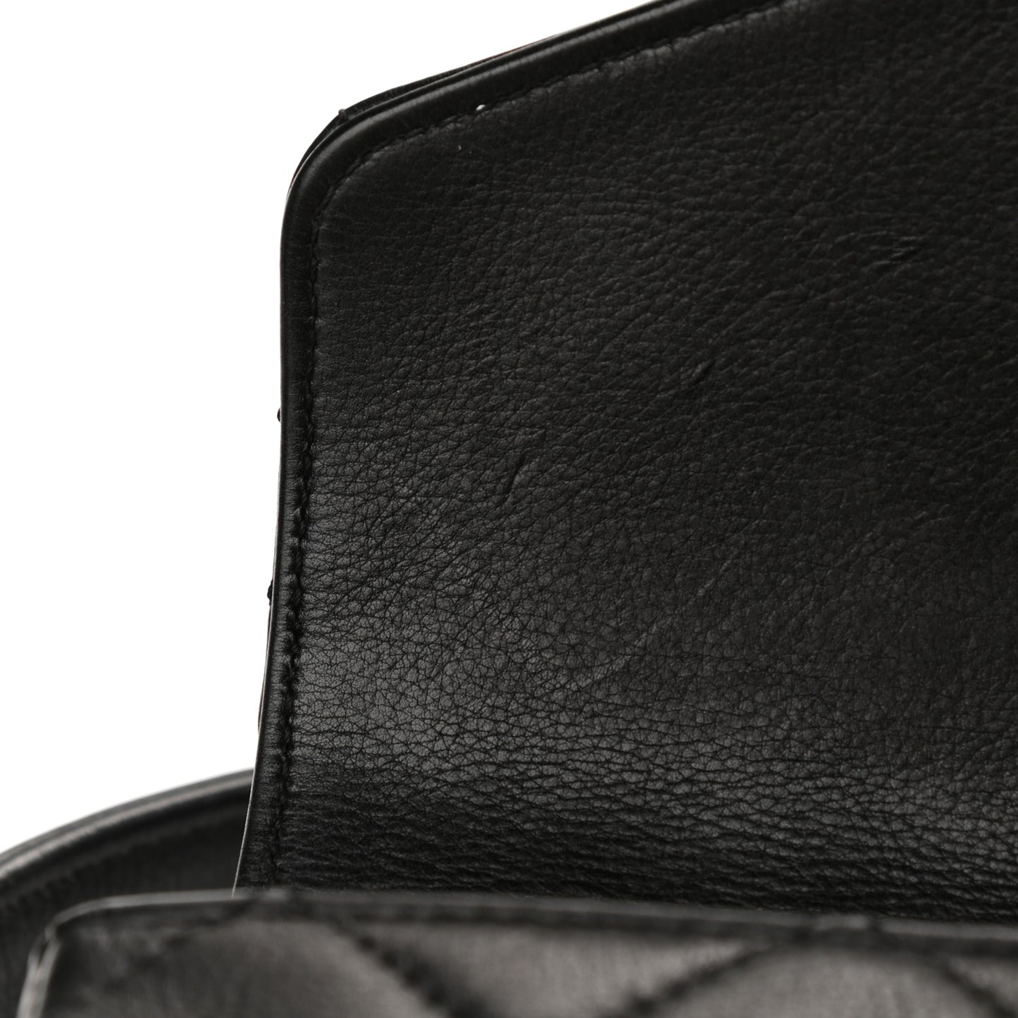 Lambskin Quilted Flap Waist Belt Bag Black