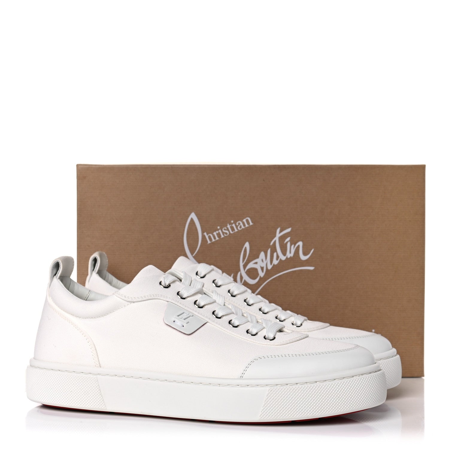 Christian Louboutin Canvas Simplerui Flat Sneakers 42 White 12 of 12