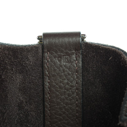 Hermes Taurillon Clemence Epsom Eclat Picotin GM Ebene Cyclamen 6 of 14