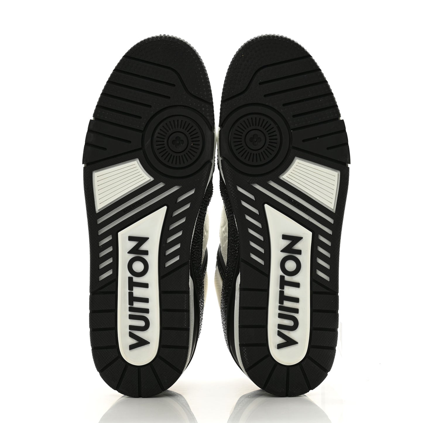 Calfskin Monogram Crystal Mens LV Trainer Sneakers 9.5 Black