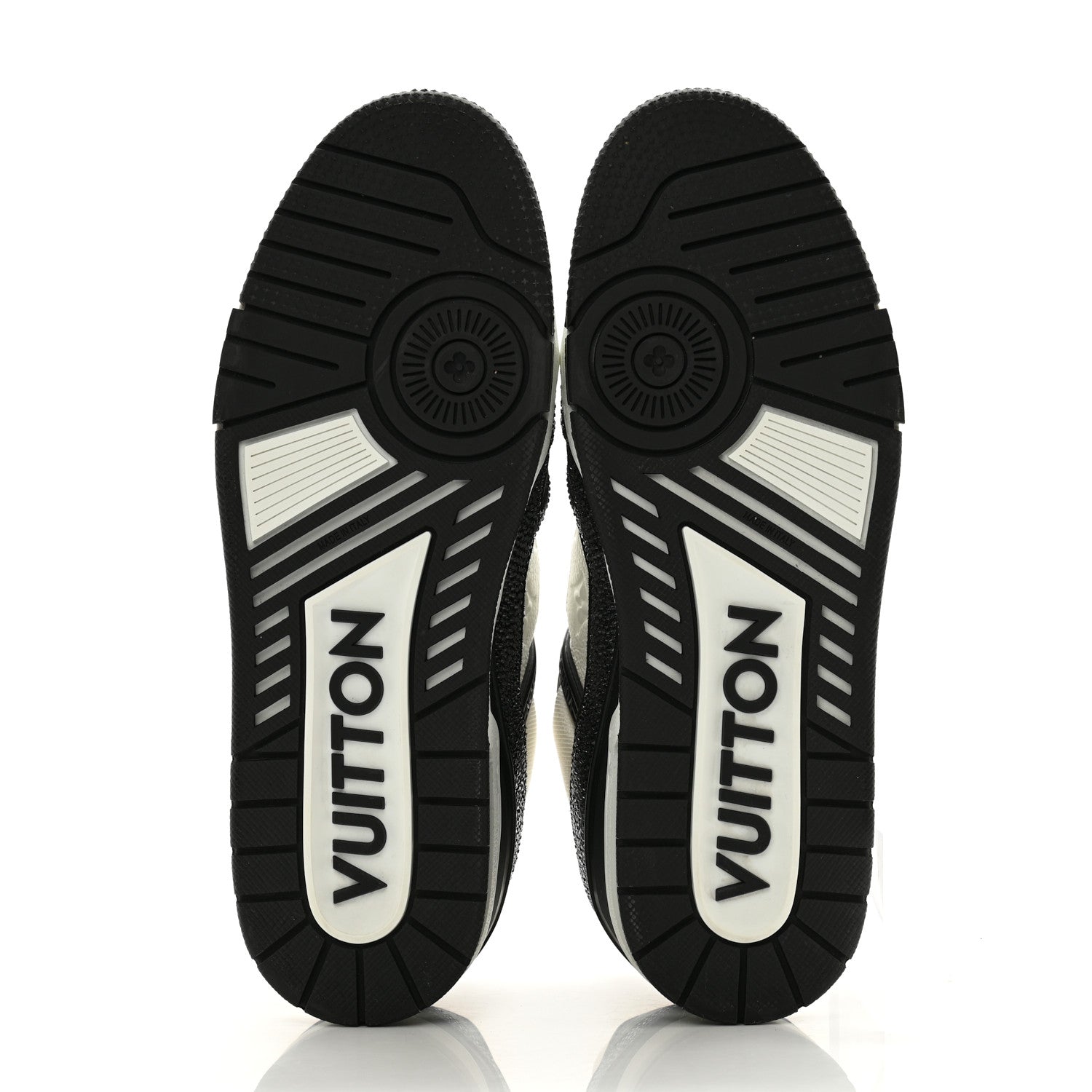 Louis Vuitton Calfskin Monogram Crystal Mens LV Trainer Sneakers 9.5 Black 5 of 9