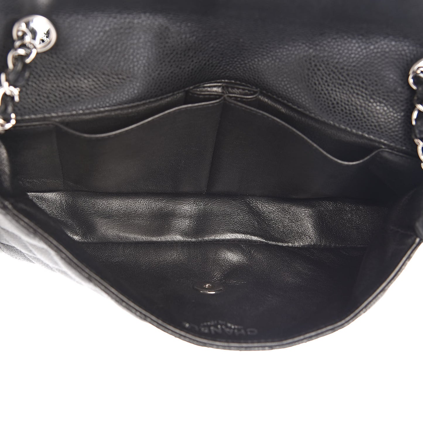 Caviar Quilted East West Flap Black