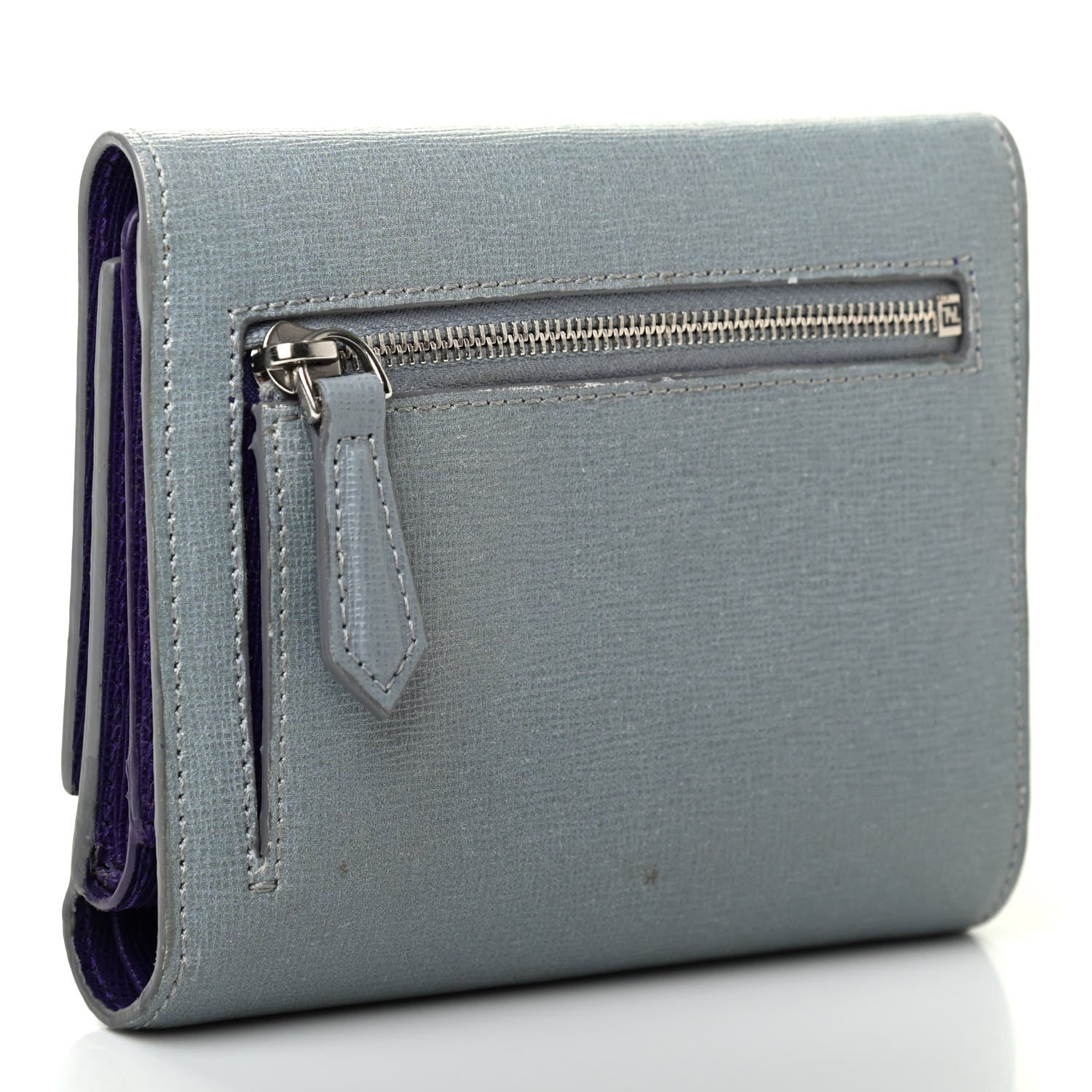 Fendi Vitello Elite Studded Hypnoteyes French Wallet Polvere Multicolor 3 of 9