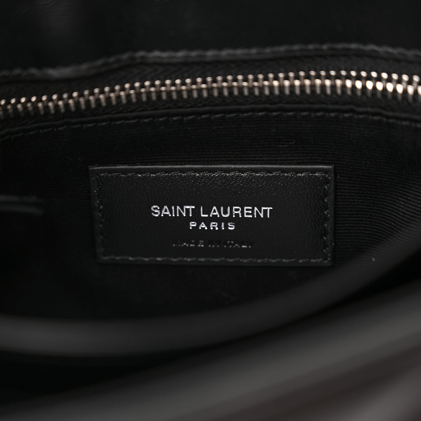 Calfskin Y Quilted Monogram Toy Loulou Crossbody Bag Black