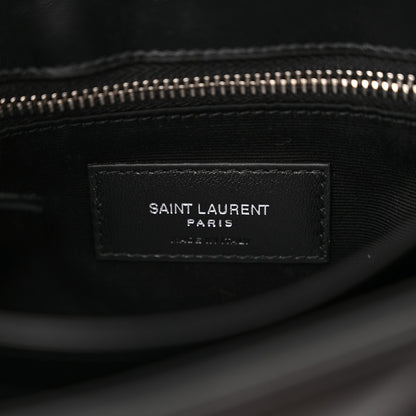 Saint Laurent Calfskin Y Quilted Monogram Toy Loulou Crossbody Bag Black 6 of 13