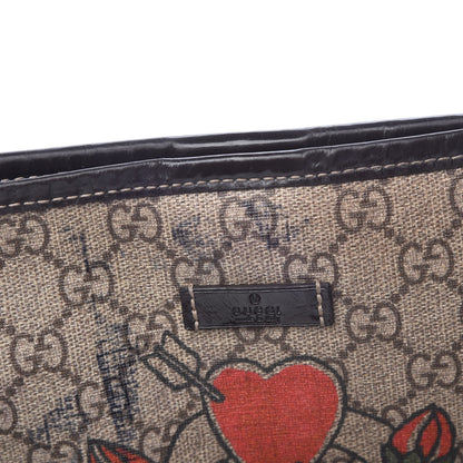Gucci GG Plus Monogram Tattoo Heart Medium Joy Tote Ebony 13 of 22