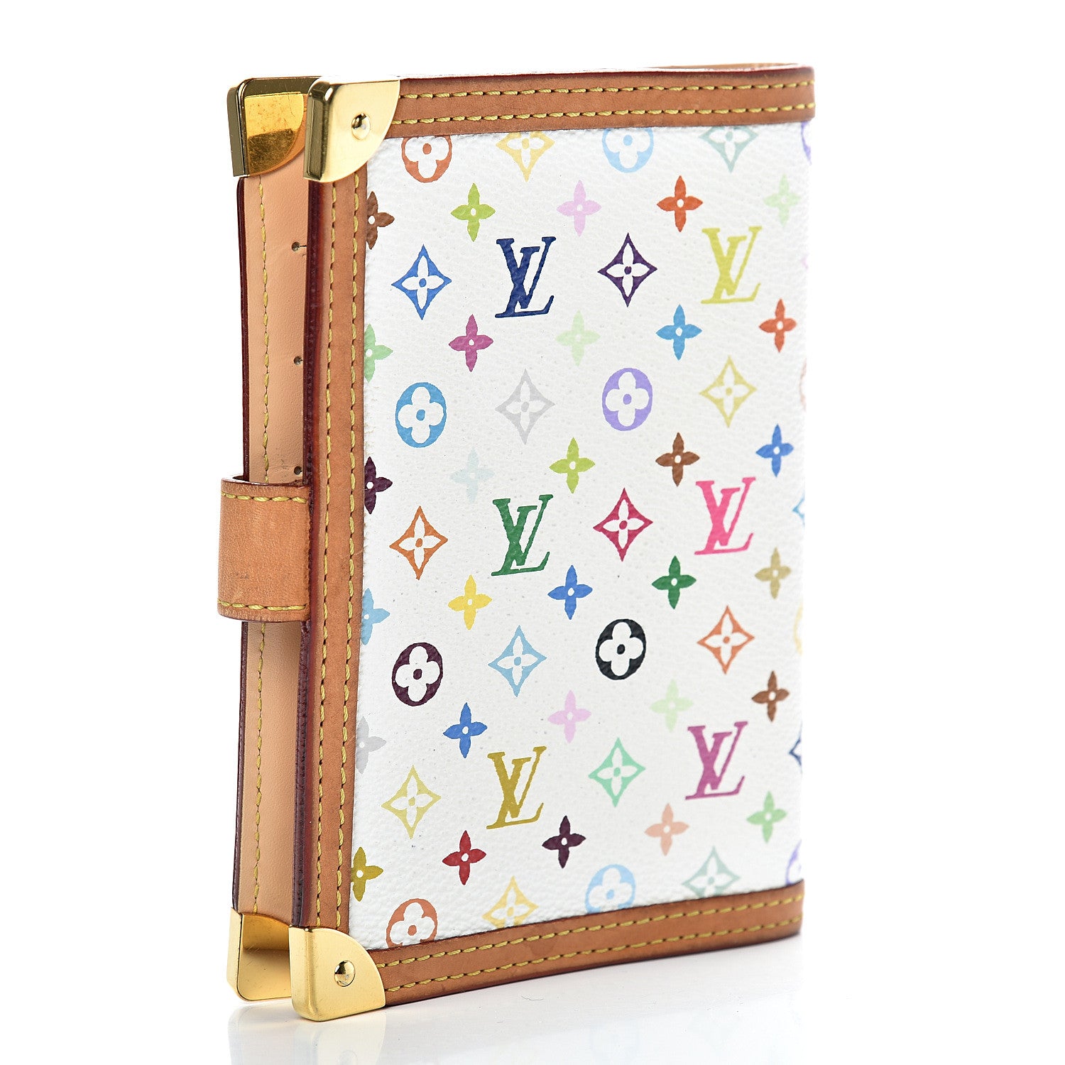 Louis Vuitton Monogram Multicolor Small Ring Agenda Cover White 2 of 14