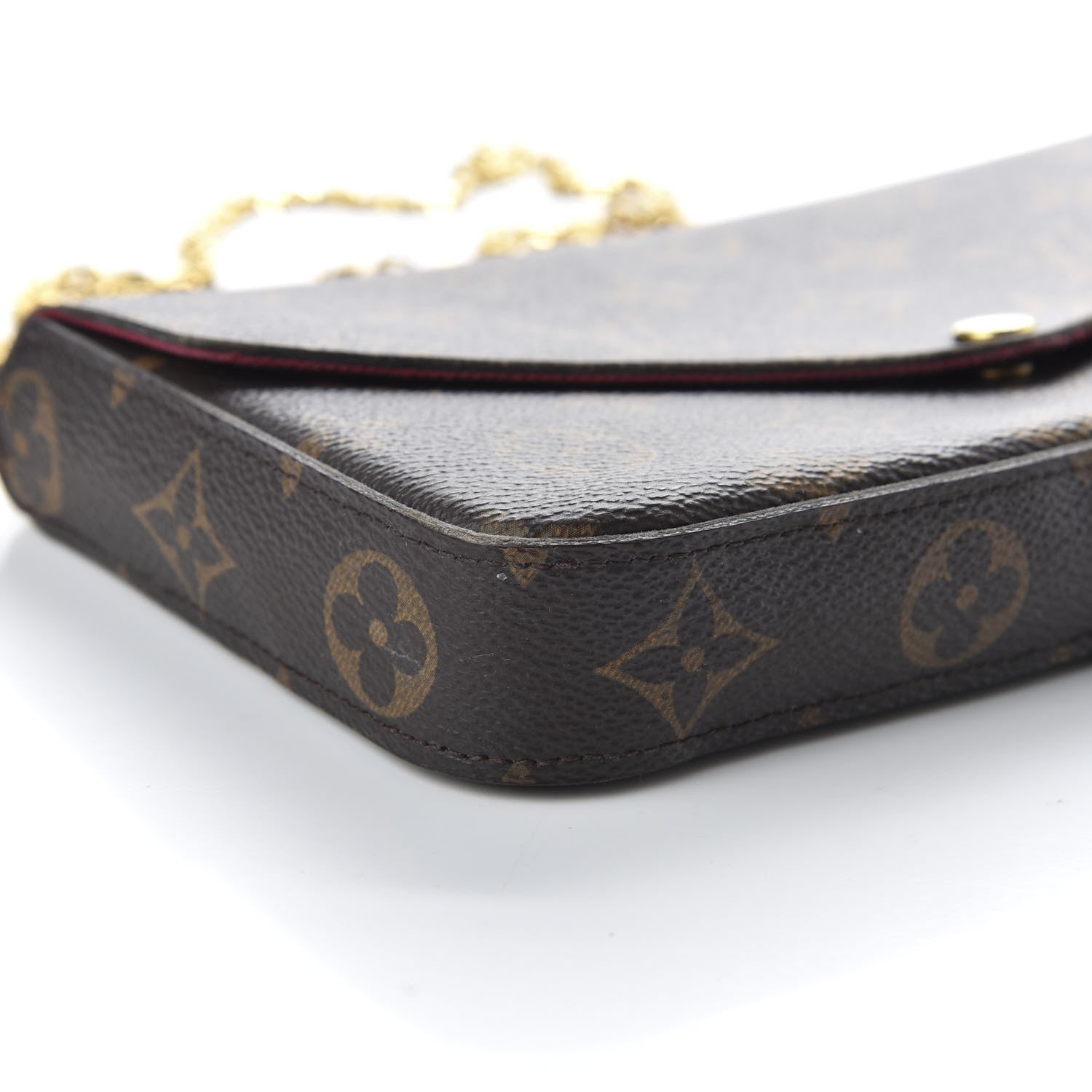 Louis Vuitton Monogram Pochette Felicie Chain Wallet Fuchsia 8 of 11