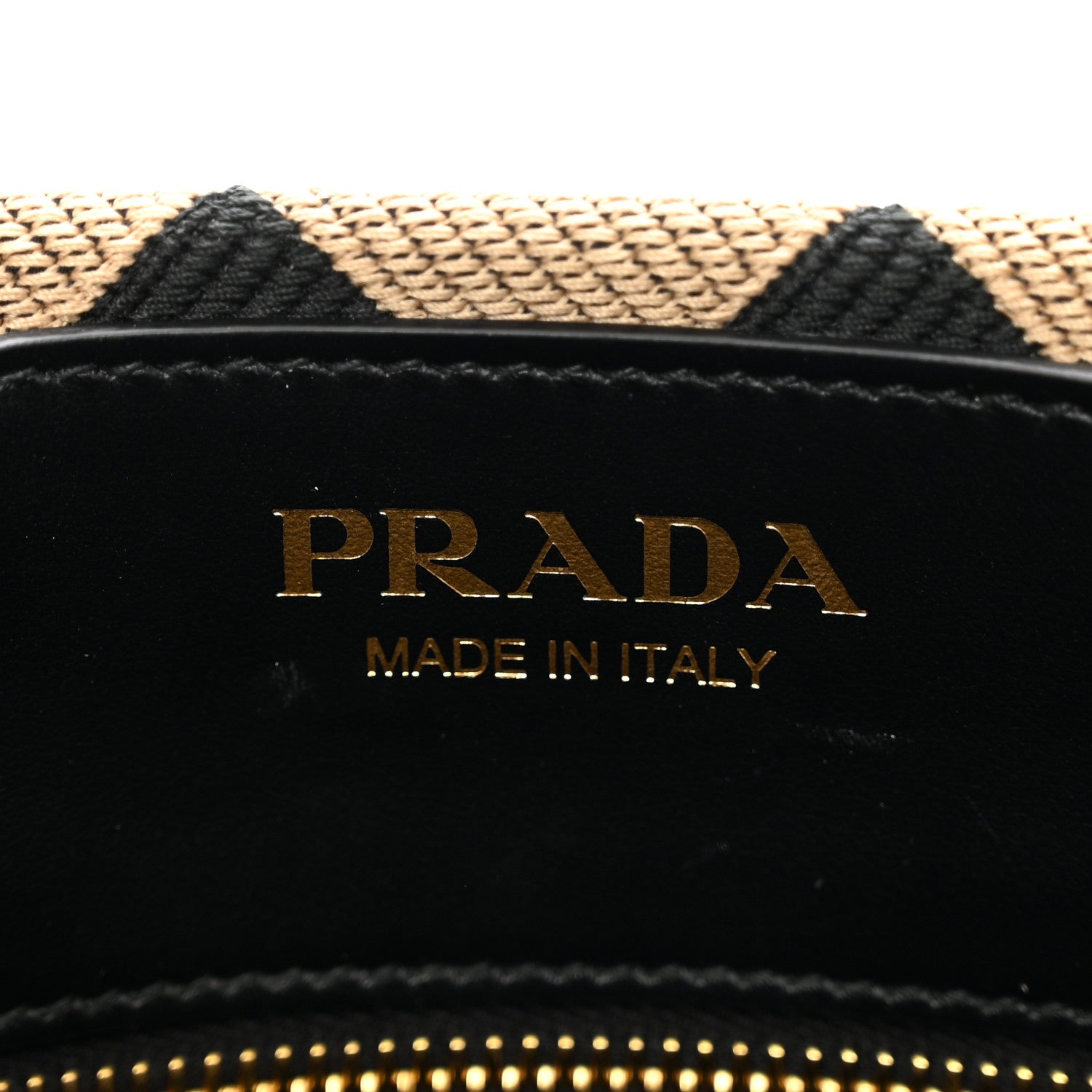 Prada Jacquard Saffiano Triangolo Symbole Embroidered Small Tote Black Corda 7 of 9