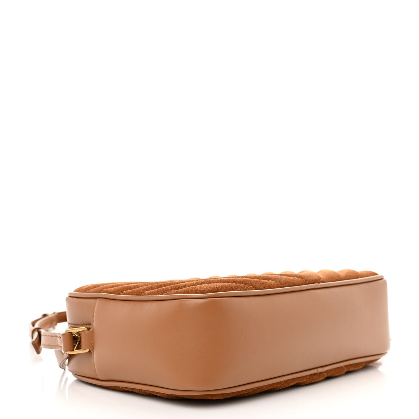 Suede Matelasse Monogram Lou Camera Bag Cinnamon