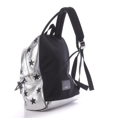 Saint Laurent Metallic Buffalo Star Hunting Backpack Silver Black 2 of 11