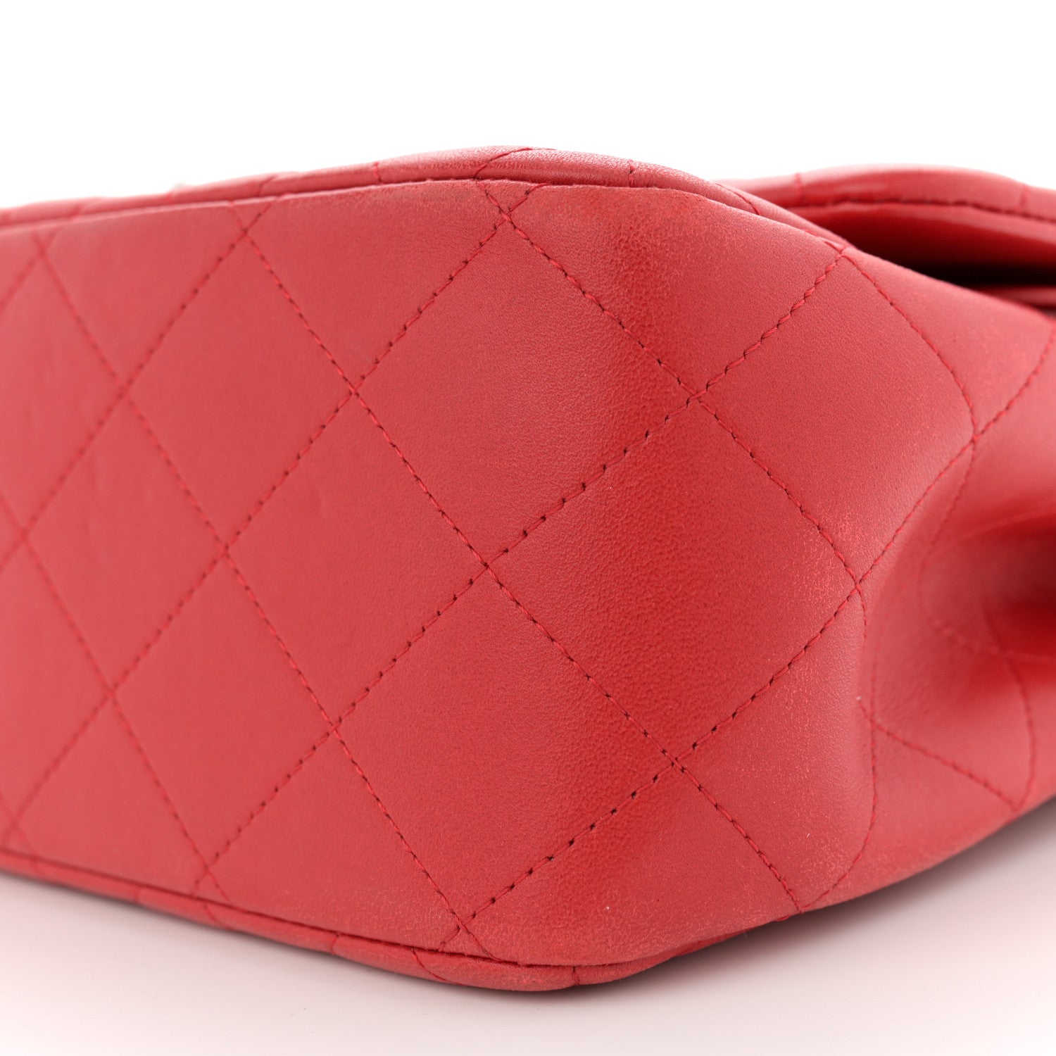 Chanel Lambskin Quilted Jumbo Double Flap Red 9 of 16