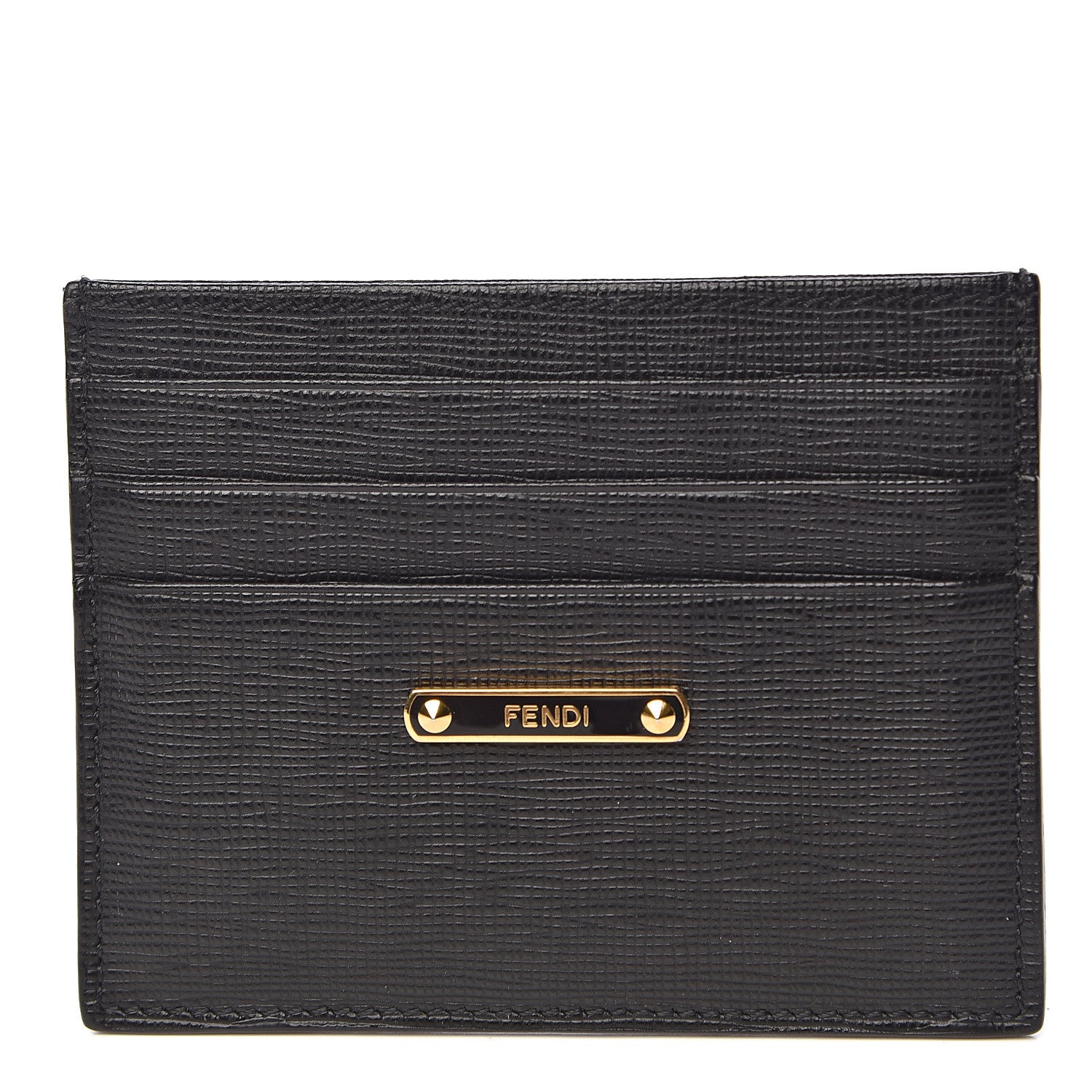 Fendi Vitello Elite Card Holder Black 1 of 7