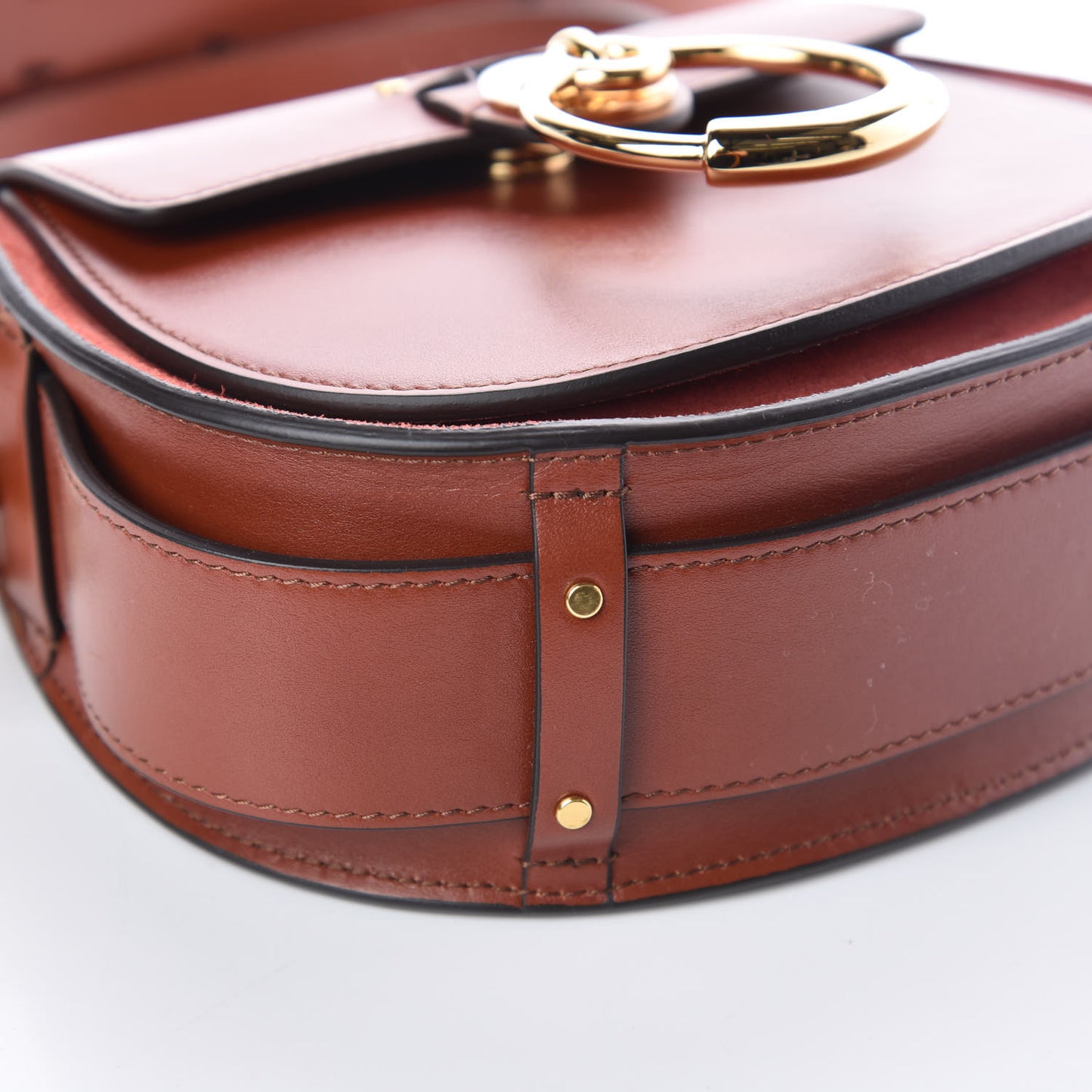 Calfskin Small Tess Bag Sepia Brown
