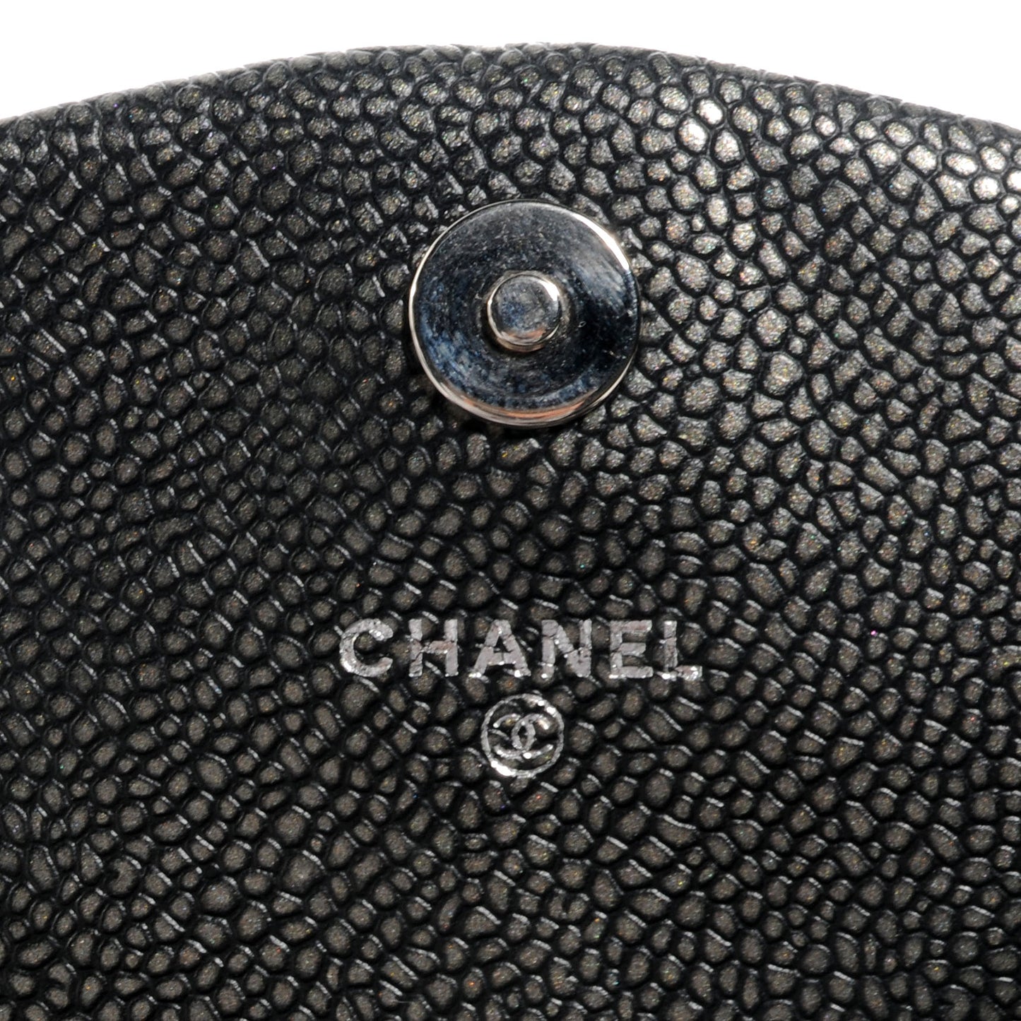 Caviar Half Moon Wallet On Chain WOC Dark Silver