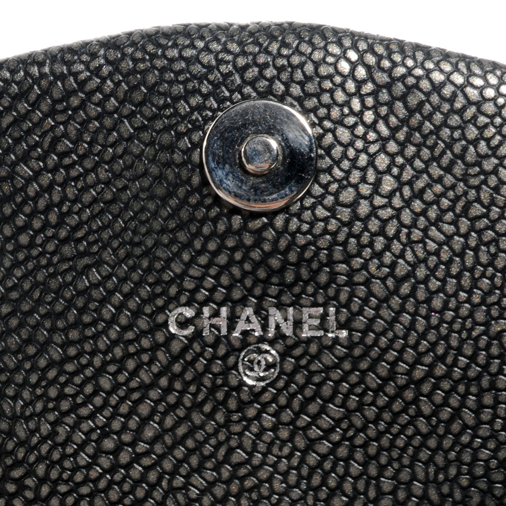 Chanel Caviar Half Moon Wallet On Chain WOC Dark Silver 5 of 7