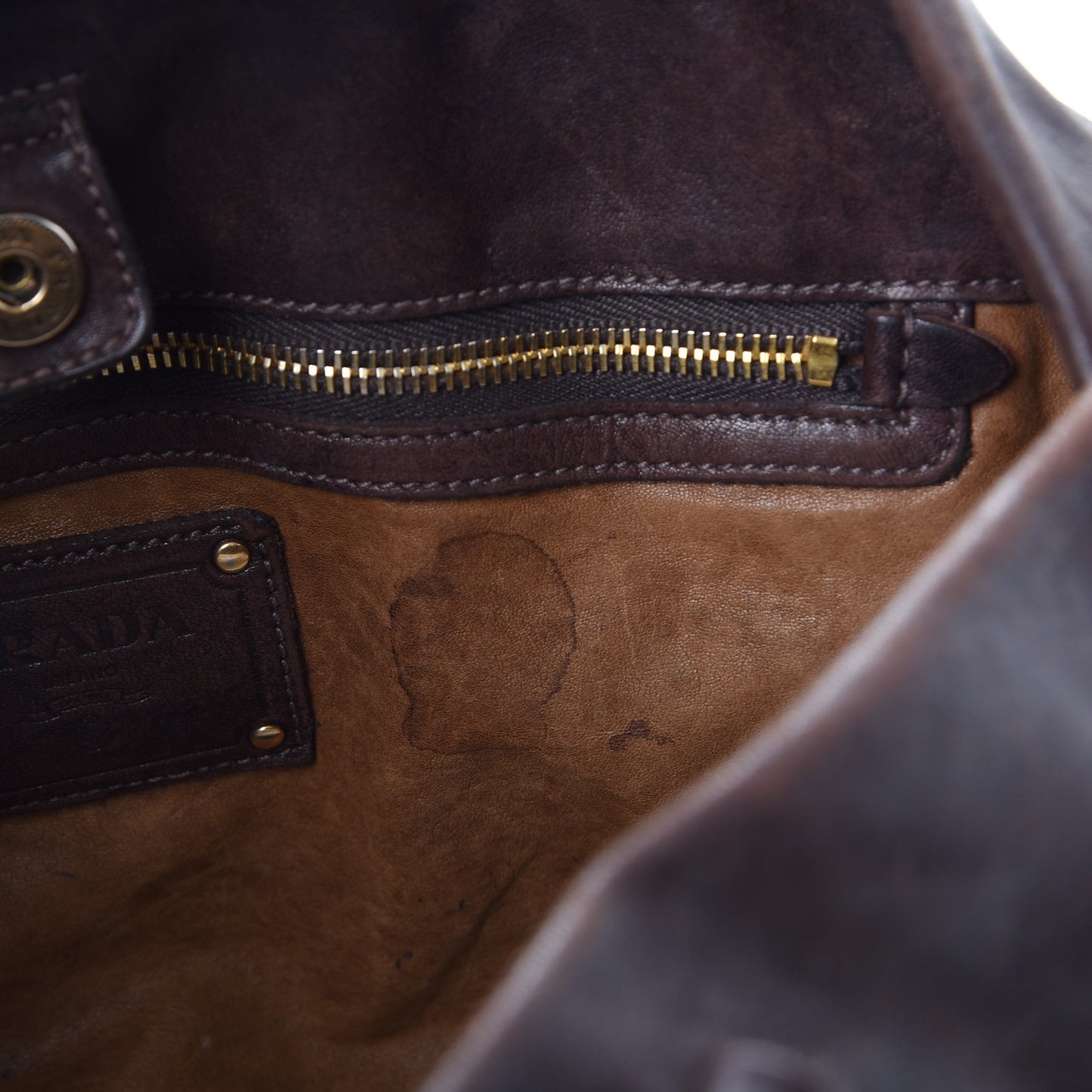 Nappa Studded Aviator Shopping Tote Caffe