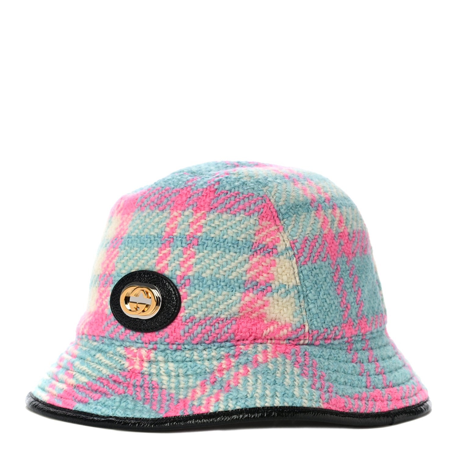 Gucci Vintage Tweed Check Bucket Hat XS Pastel 1 of 7