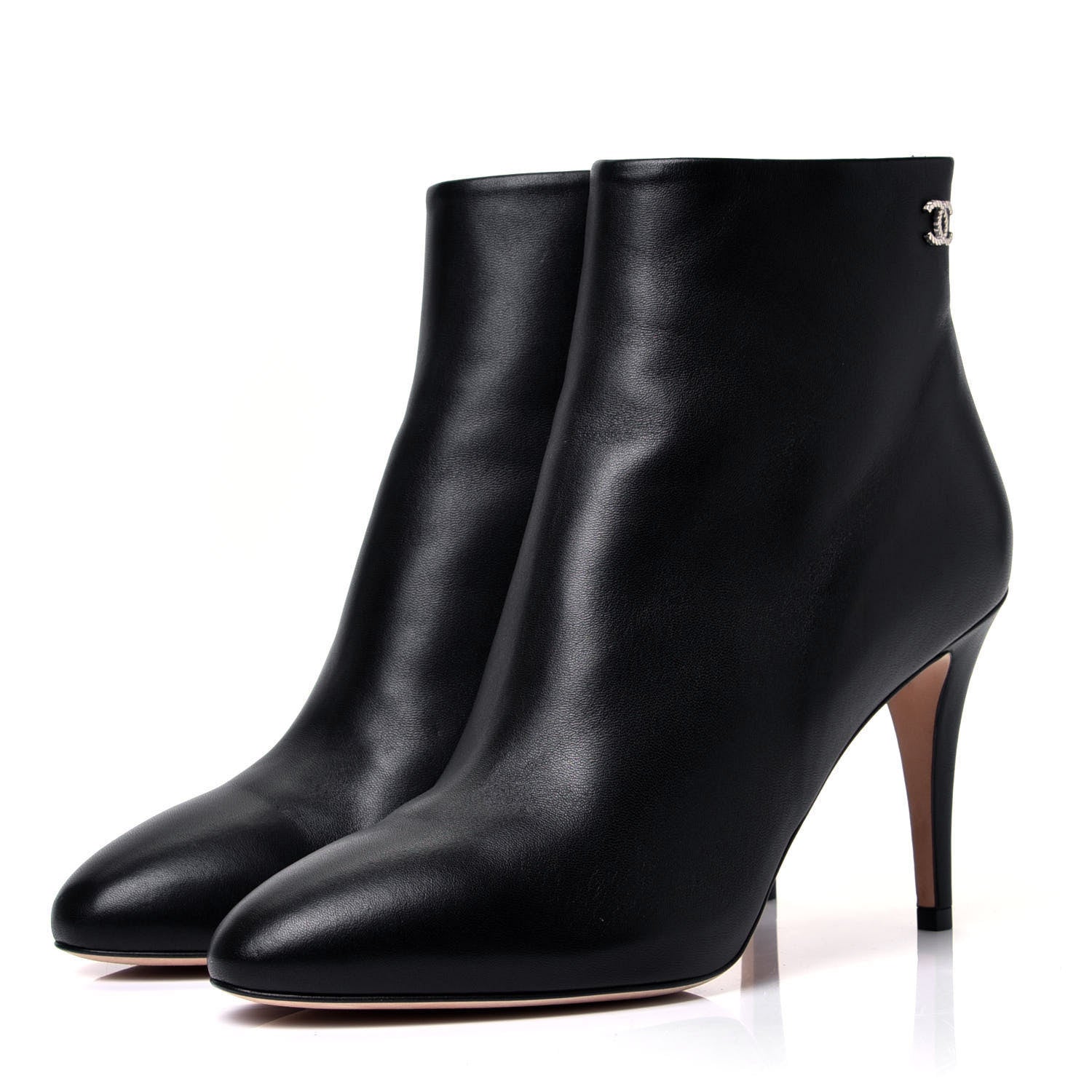 Chanel Lambskin Short Ankle Boots 39 Black 2 of 11