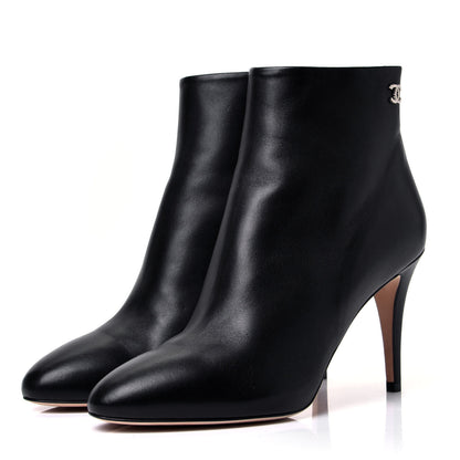 Chanel Lambskin Short Ankle Boots 39 Black 2 of 11