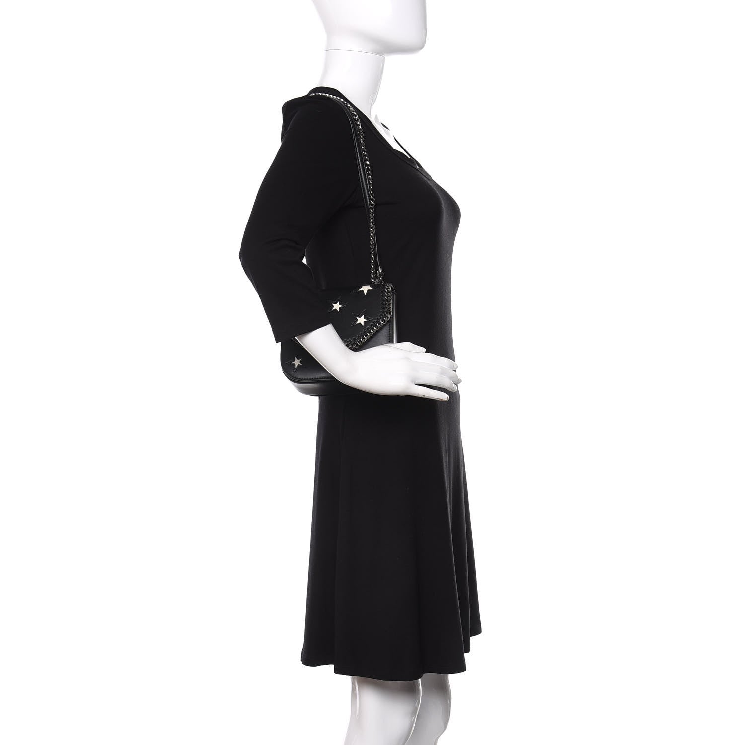 Stella McCartney Alter Nappa Embossed Medium Star Falabella Box Shoulder Bag Black 2 of 10