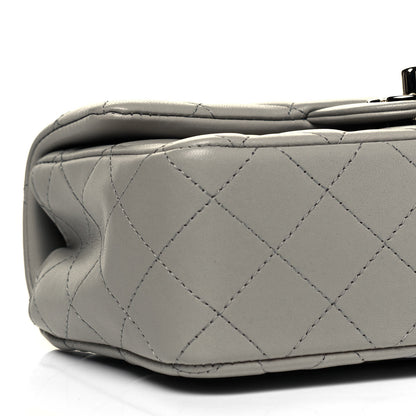 Chanel Lambskin Quilted Mini Rectangular Flap Grey 6 of 10
