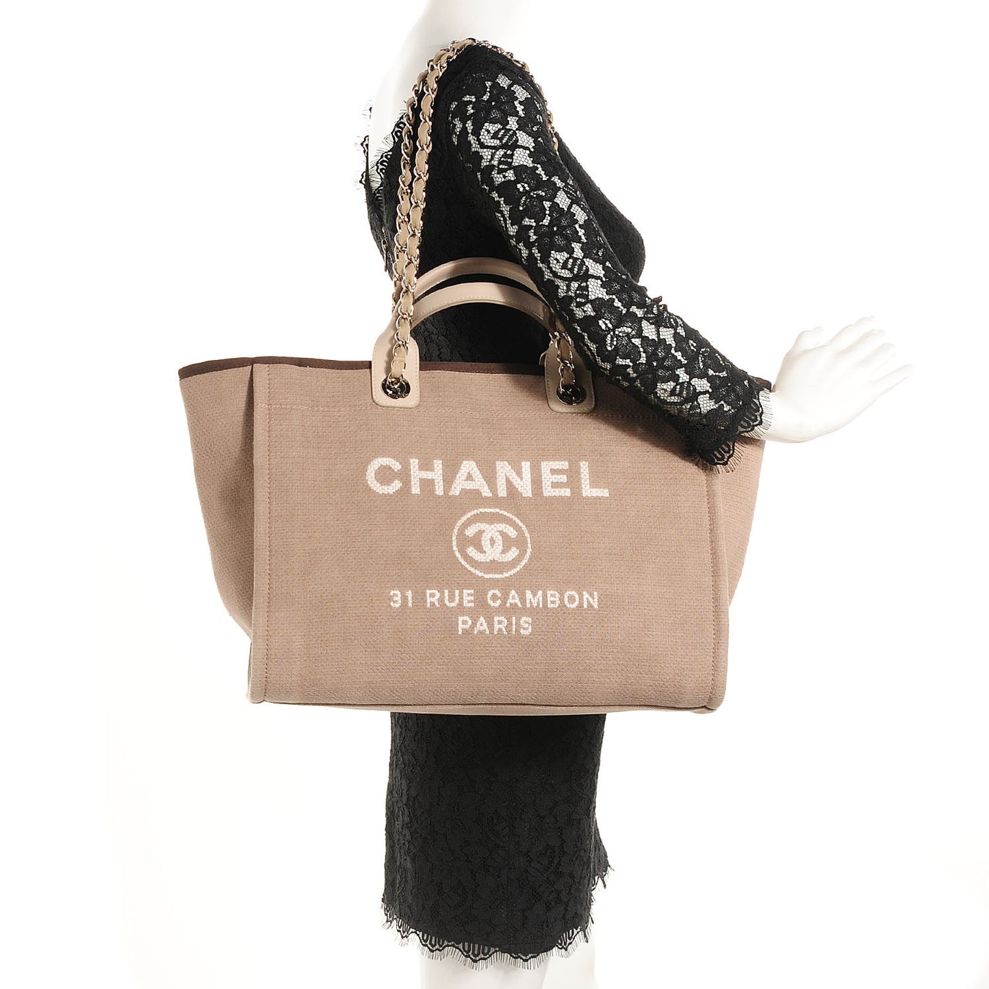 Canvas Large Deauville Tote Ecru