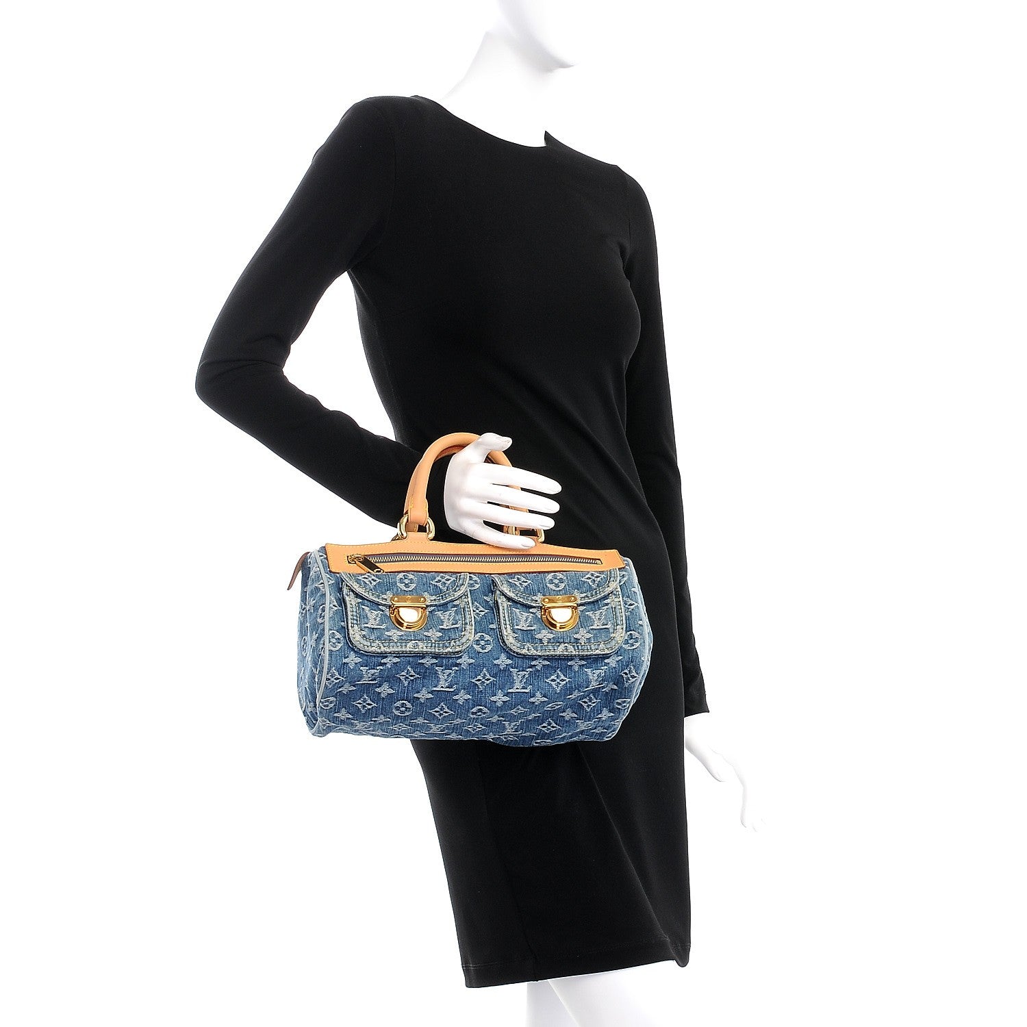Louis Vuitton Monogram Denim Neo Speedy Blue 2 of 7