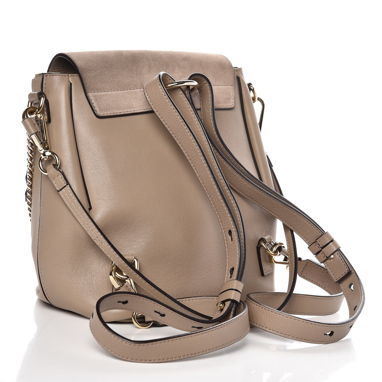 Chloe Suede Calfskin Small Faye Backpack Motty Grey 3 of 10