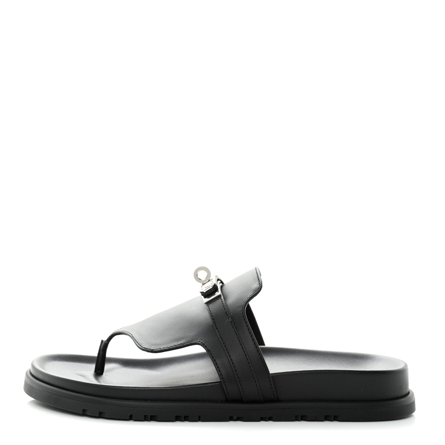 Calfskin Womens Empire Sandals 39 Black