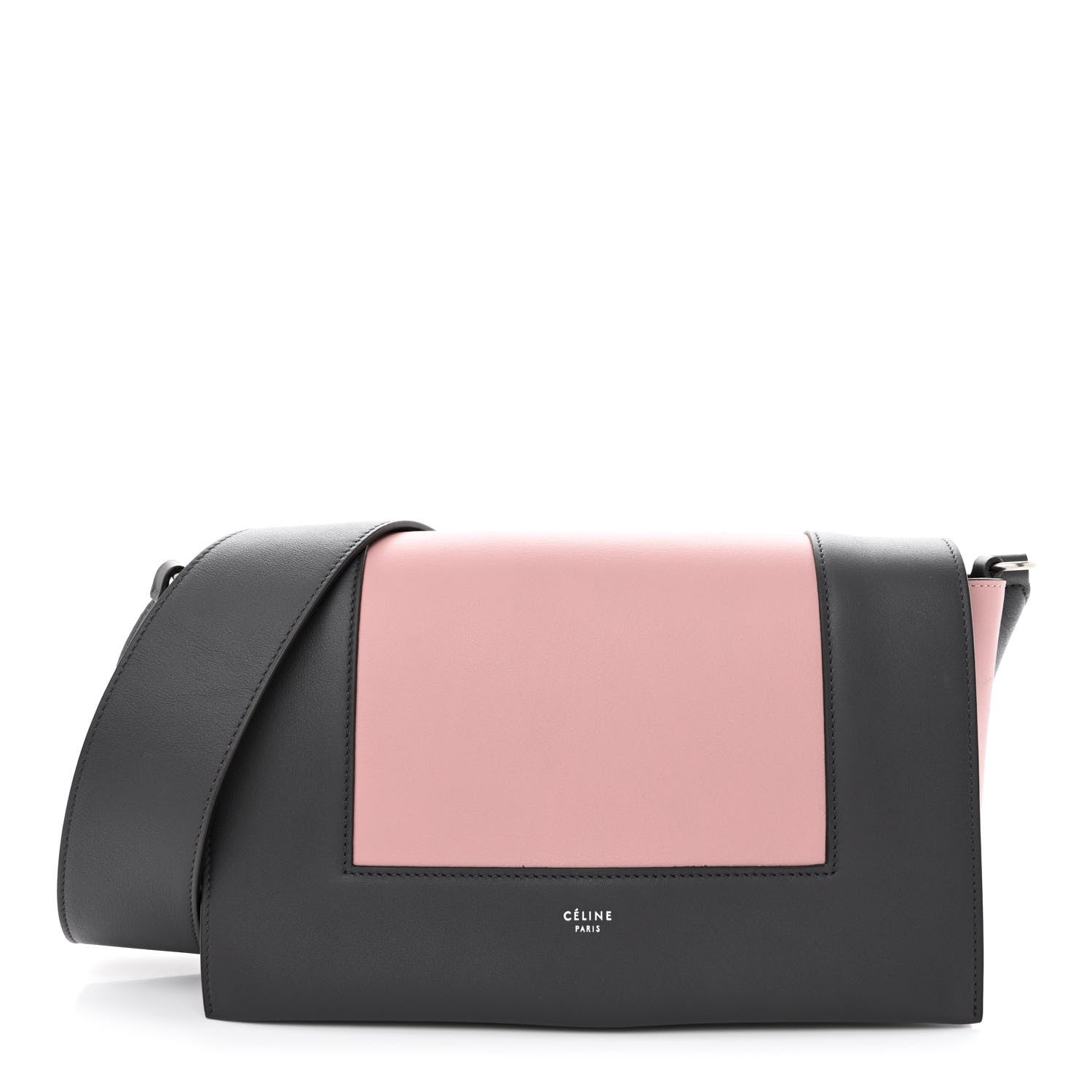Celine Shiny Smooth Calfskin Medium Frame Shoulder Bag Liquorice Antique Rose 1 of 9